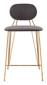 Georges Gray & Gold Counter Stool (Set of 2) by Zuomod at Eve Furniture
