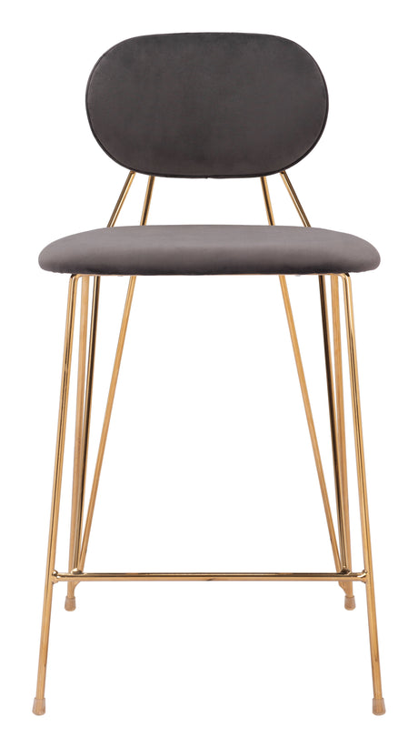 Georges Gray & Gold Counter Stool (Set of 2) by Zuomod at Eve Furniture