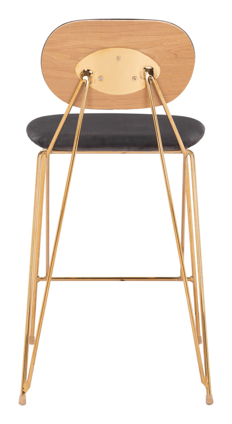 Georges Gray & Gold Counter Stool (Set of 2) by Zuomod at Eve Furniture