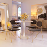 Georges Gray & Gold Dining Chair (Set of 2) by Zuomod at Eve Furniture
