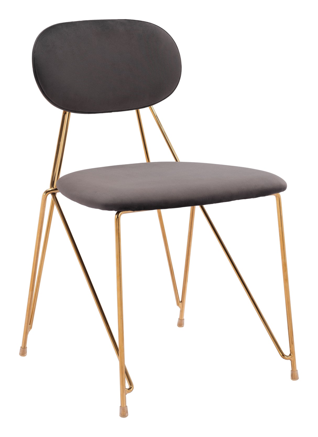 Georges Gray & Gold Dining Chair (Set of 2) by Zuomod at Eve Furniture
