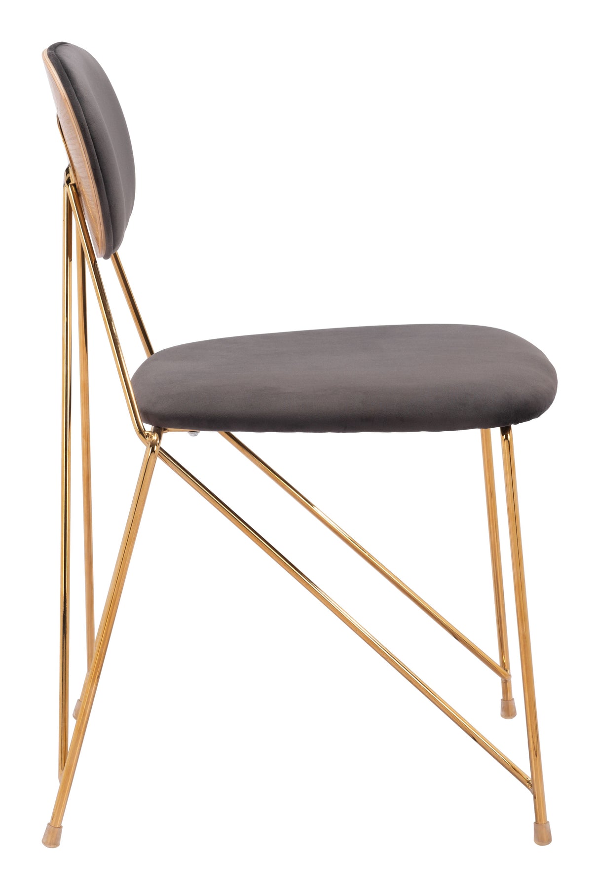 Georges Gray & Gold Dining Chair (Set of 2) by Zuomod at Eve Furniture