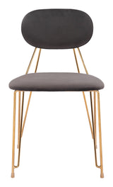 Georges Gray & Gold Dining Chair (Set of 2) by Zuomod at Eve Furniture