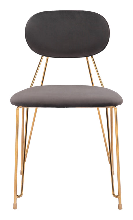 Georges Gray & Gold Dining Chair (Set of 2) by Zuomod at Eve Furniture
