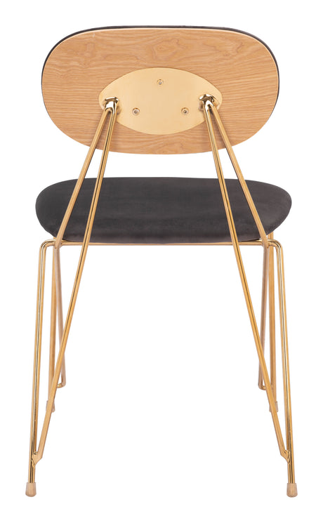 Georges Gray & Gold Dining Chair (Set of 2) by Zuomod at Eve Furniture