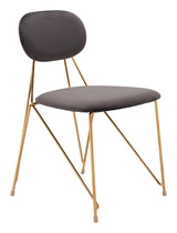 Georges Gray & Gold Dining Chair (Set of 2) by Zuomod at Eve Furniture
