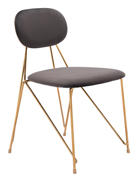 Georges Gray & Gold Dining Chair (Set of 2) by Zuomod at Eve Furniture