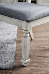 Georgia Antique White/Gray Dining Table Only by Furniture of America at Eve Furniture
