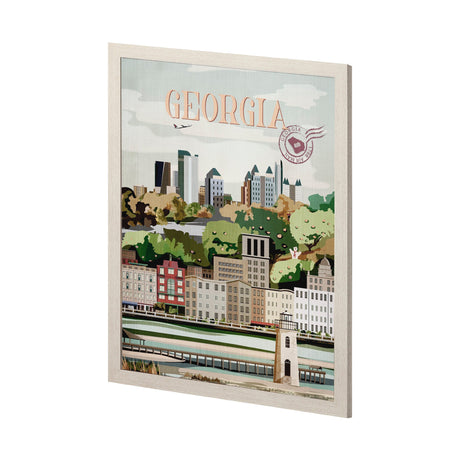 Georgia Go USA (L) by Mercana Studio a Hand Embellished Decograph Framed Art Print by Mercana at Eve Furniture