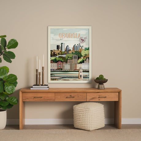 Georgia Go USA (L) by Mercana Studio a Hand Embellished Decograph Framed Art Print by Mercana at Eve Furniture
