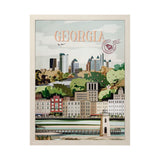 Georgia Go USA (L) by Mercana Studio a Hand Embellished Decograph Framed Art Print by Mercana at Eve Furniture