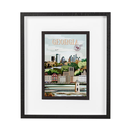 Georgia Go USA (M) by Mercana Studio a Framed Art Print Matted under Glass by Mercana at Eve Furniture
