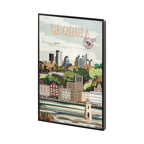 Georgia Go USA (SM) by Mercana Studio a Hand Embellished Decograph Framed Art Print by Mercana at Eve Furniture