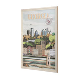 Georgia Go USA (XL) by Mercana Studio a Hand Embellished Decograph Framed Art Print under Glass by Mercana at Eve Furniture
