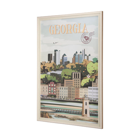 Georgia Go USA (XL) by Mercana Studio a Hand Embellished Decograph Framed Art Print under Glass by Mercana at Eve Furniture