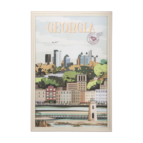 Georgia Go USA (XL) by Mercana Studio a Hand Embellished Decograph Framed Art Print under Glass by Mercana at Eve Furniture