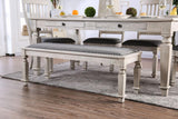 Georgia Antique White/Gray Dining Table by Furniture of America at Eve Furniture