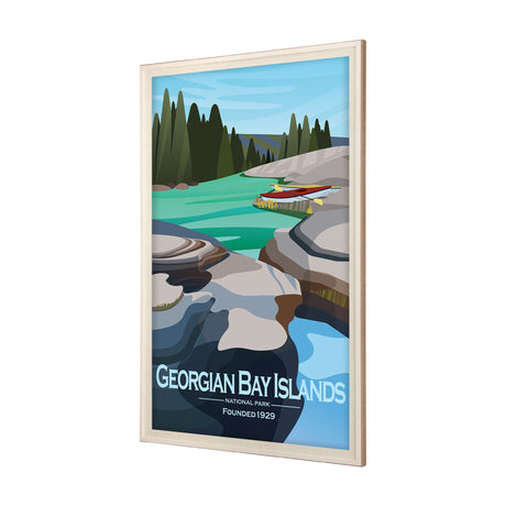 Georgian Bay Islands GO by Mercana Studio Framed Artwork Matted under Glass by Mercana at Eve Furniture