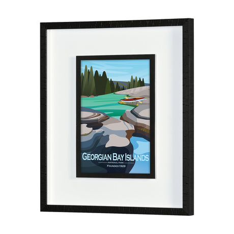 Georgian Bay Islands GO by Mercana Studio Framed Artwork Matted under Glass by Mercana at Eve Furniture
