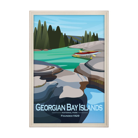 Georgian Bay Islands GO by Mercana Studio Framed Artwork Matted under Glass by Mercana at Eve Furniture