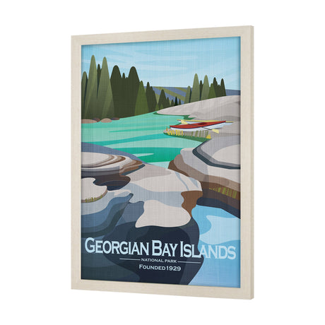 Georgian Bay Islands GO by Mercana Studio Textured Framed Artwork Matted by Mercana at Eve Furniture