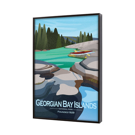 Georgian Bay Islands GO by Mercana Studio Textured Framed Artwork Matted by Mercana at Eve Furniture