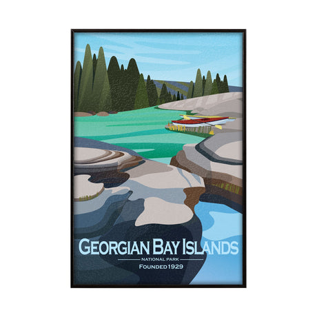 Georgian Bay Islands GO by Mercana Studio Textured Framed Artwork Matted by Mercana at Eve Furniture