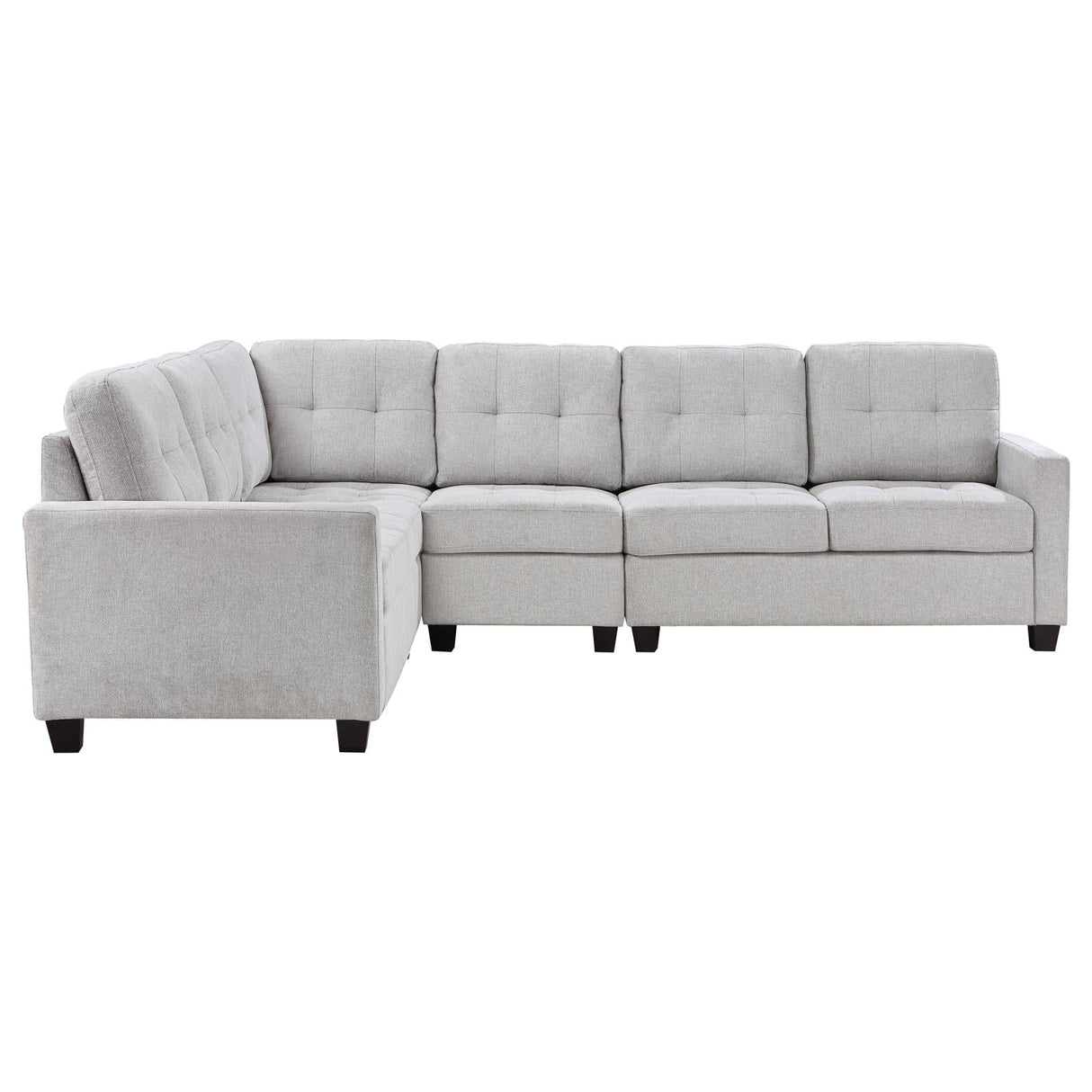 Georgina 4-piece Upholstered Modular Sectional Sofa Steel Beige