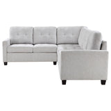 Georgina 4-piece Upholstered Modular Sectional Sofa Steel Beige