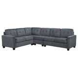 Georgina 4-piece Upholstered Modular Sectional Sofa Steel Grey