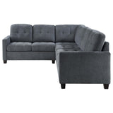 Georgina 4-piece Upholstered Modular Sectional Sofa Steel Grey