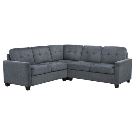 Georgina Steel Gray 3-Piece Sectional Sofa by Coaster at Eve Furniture