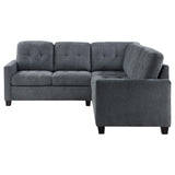 Georgina Steel Gray 3-Piece Sectional Sofa by Coaster at Eve Furniture
