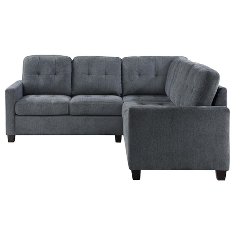 Georgina Steel Gray 3-Piece Sectional Sofa by Coaster at Eve Furniture