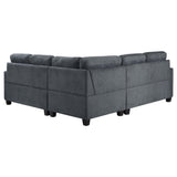 Georgina Steel Gray 3-Piece Sectional Sofa by Coaster at Eve Furniture