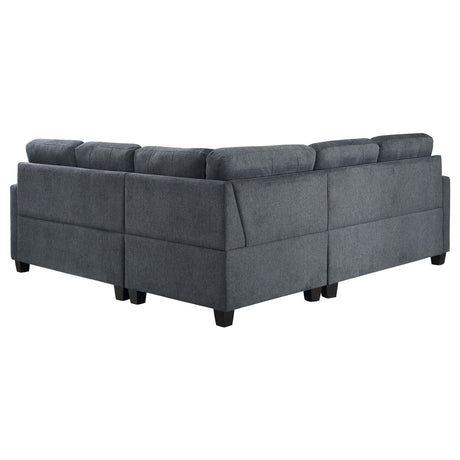 Georgina Steel Gray 3-Piece Sectional Sofa by Coaster at Eve Furniture