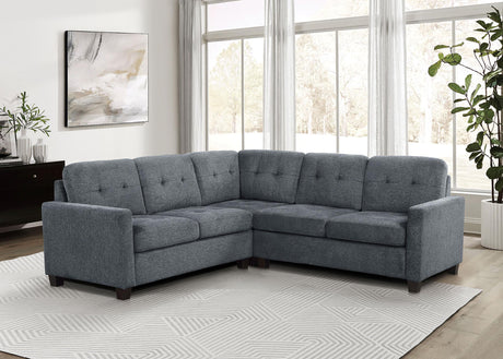 Georgina Steel Gray 3-Piece Sectional Sofa by Coaster at Eve Furniture