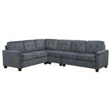 Georgina Steel Grey 4-piece Upholstered Modular Sectional Sofa by Coaster at Eve Furniture