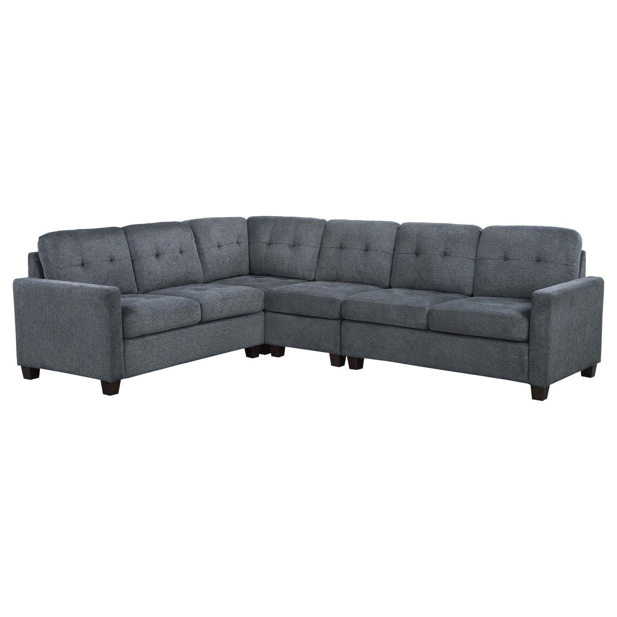 Georgina Steel Grey 4-piece Upholstered Modular Sectional Sofa by Coaster at Eve Furniture