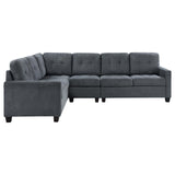 Georgina Steel Grey 4-piece Upholstered Modular Sectional Sofa by Coaster at Eve Furniture