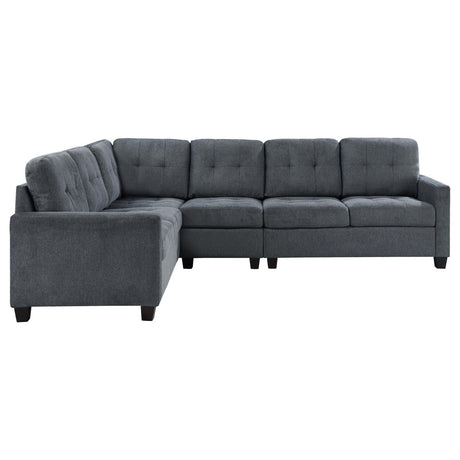 Georgina Steel Grey 4-piece Upholstered Modular Sectional Sofa by Coaster at Eve Furniture