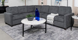Georgina Steel Grey 4-piece Upholstered Modular Sectional Sofa by Coaster at Eve Furniture