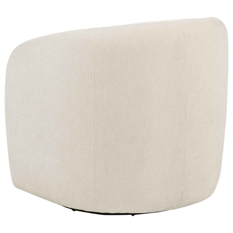 Gerley Beige Chenille Upholstered Swivel Accent Chair by Coaster at Eve Furniture