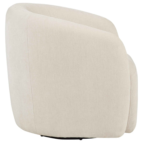 Gerley Beige Chenille Upholstered Swivel Accent Chair by Coaster at Eve Furniture