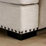 Germaine Ivory Stationary Sofa & Loveseat by Furniture of America at Eve Furniture