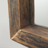 Gerome Brown Wood Frame Rectangular Wall Mirror by Mercana at Eve Furniture
