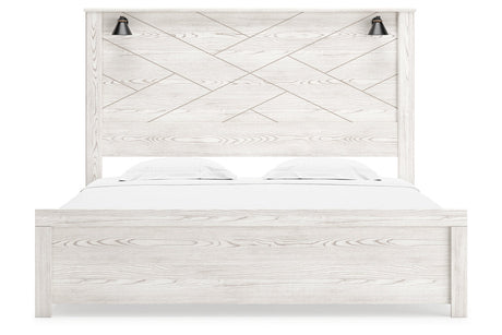 Gerridan White King LED Panel Bed by Ashley at Eve Furniture