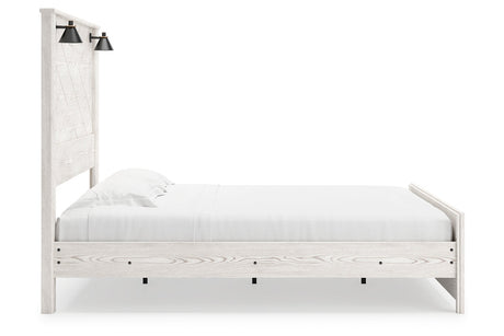 Gerridan White King LED Panel Bed by Ashley at Eve Furniture