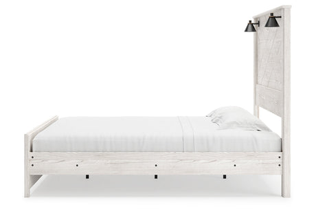 Gerridan White King LED Panel Bed by Ashley at Eve Furniture