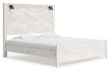 Gerridan White King LED Panel Bed by Ashley at Eve Furniture